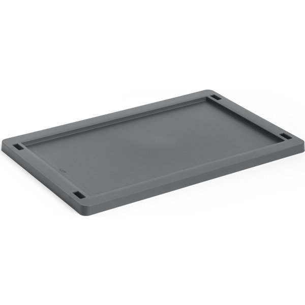 HAY Colour Crate Låg Plastic, small, sort