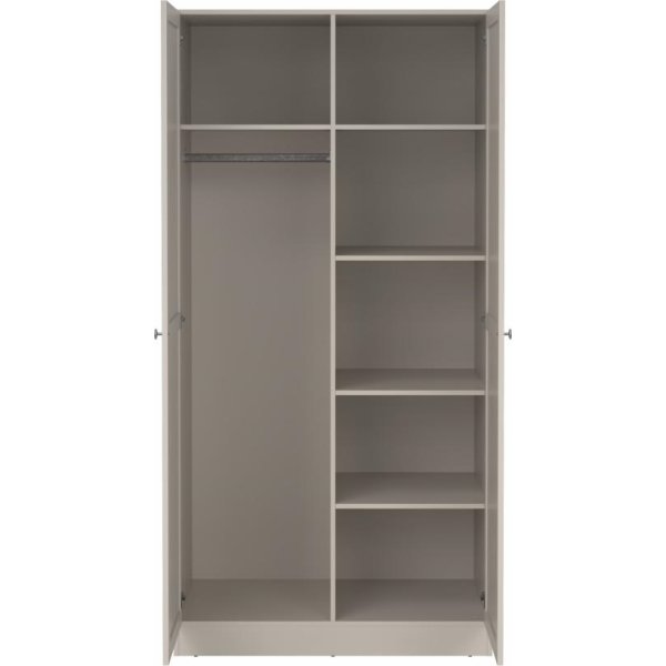 Coreline garderobeskab 2 døre, gråbeige