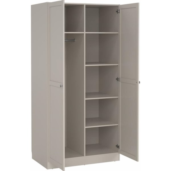 Coreline garderobeskab 2 døre, gråbeige