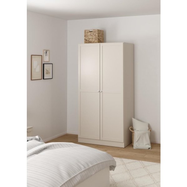 Coreline garderobeskab 2 døre, gråbeige