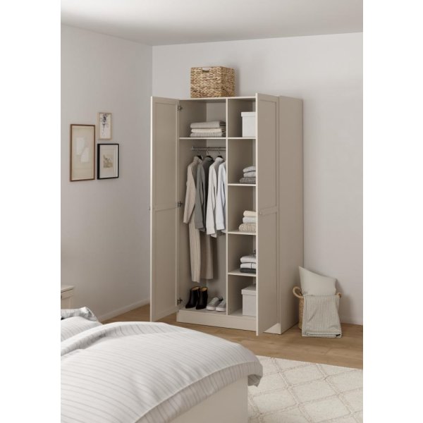 Coreline garderobeskab 2 døre, gråbeige