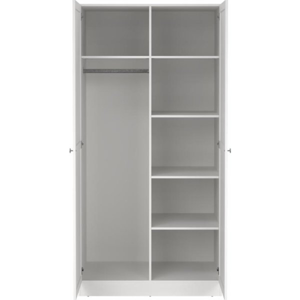 Coreline garderobeskab 2 døre, hvid