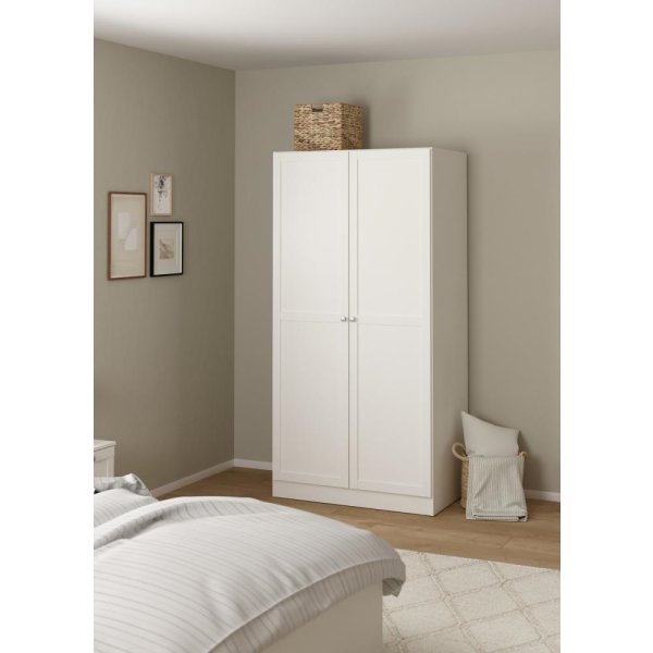 Coreline garderobeskab 2 døre, hvid