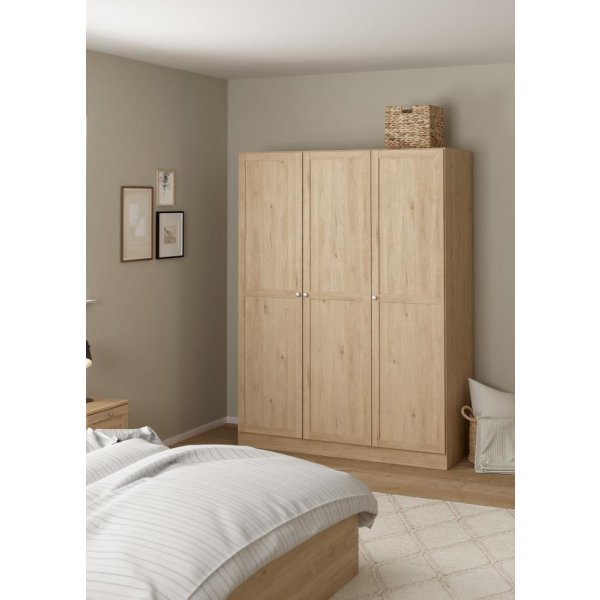 Coreline garderobeskab 3 døre, eg