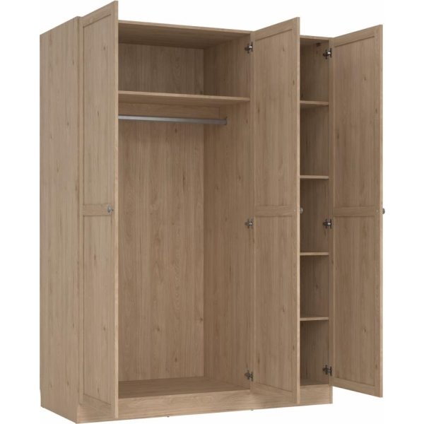 Coreline garderobeskab 3 døre, eg