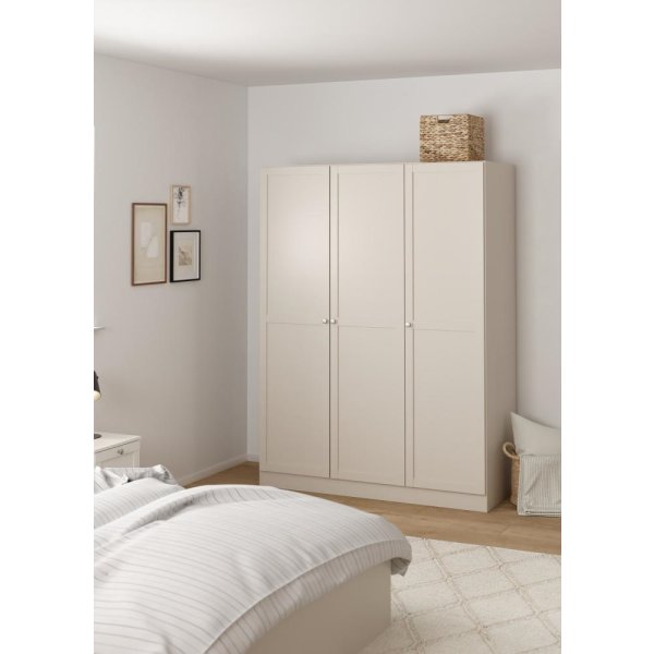 Coreline garderobeskab 3 døre, gråbeige