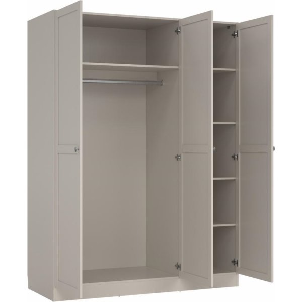 Coreline garderobeskab 3 døre, gråbeige