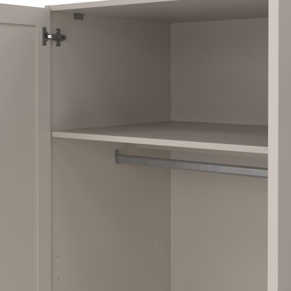 Coreline garderobeskab 3 døre, gråbeige