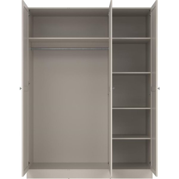 Coreline garderobeskab 3 døre, gråbeige