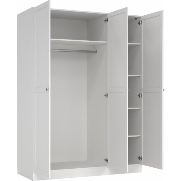 Coreline garderobeskab 3 døre, hvid