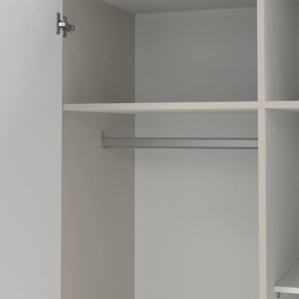 Coreline garderobeskab 2 døre/3 skuffer, gråbeige