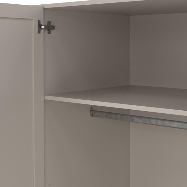 Coreline garderobeskab 4 døre, gråbeige