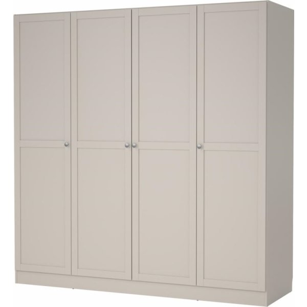 Coreline garderobeskab 4 døre, gråbeige