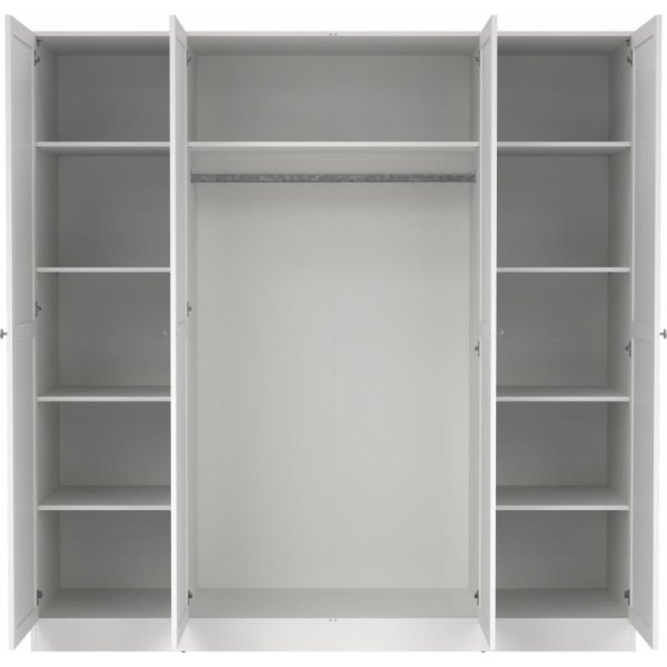 Coreline garderobeskab 4 døre, hvid