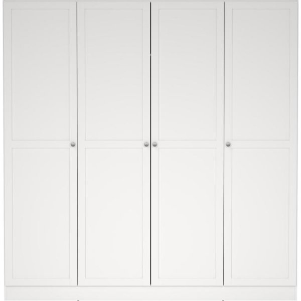 Coreline garderobeskab 4 døre, hvid