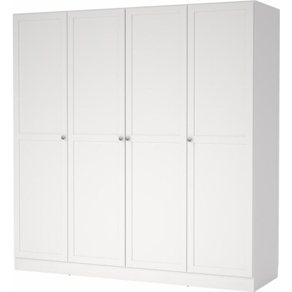 Coreline garderobeskab 4 døre, hvid