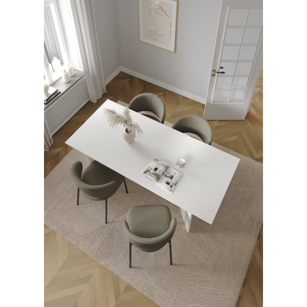 Serveline konferencebord 90x200, hvid