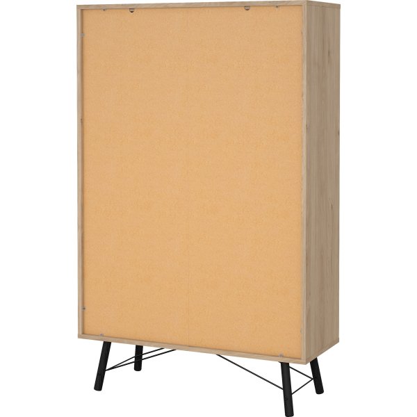 Serveline vitrineskab 2 døre/1 skuffe, eg