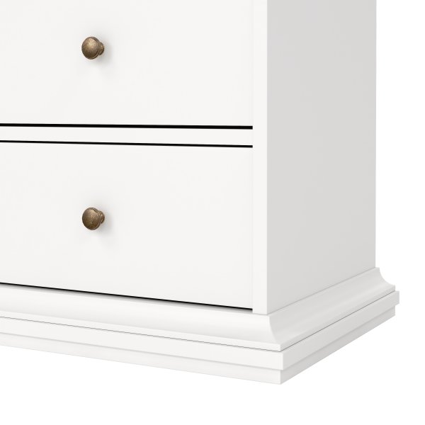 Serveline vitrineskab 2 døre/2 skuffer, hvid