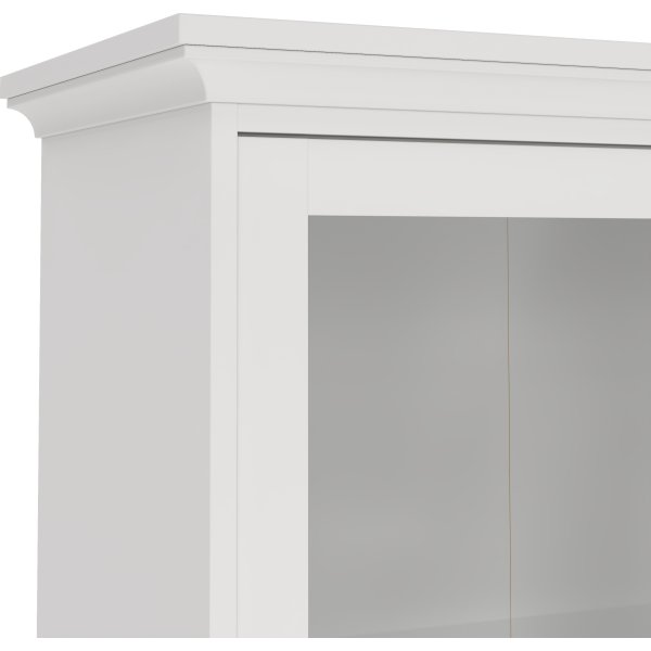 Serveline vitrineskab 2 døre/2 skuffer, hvid