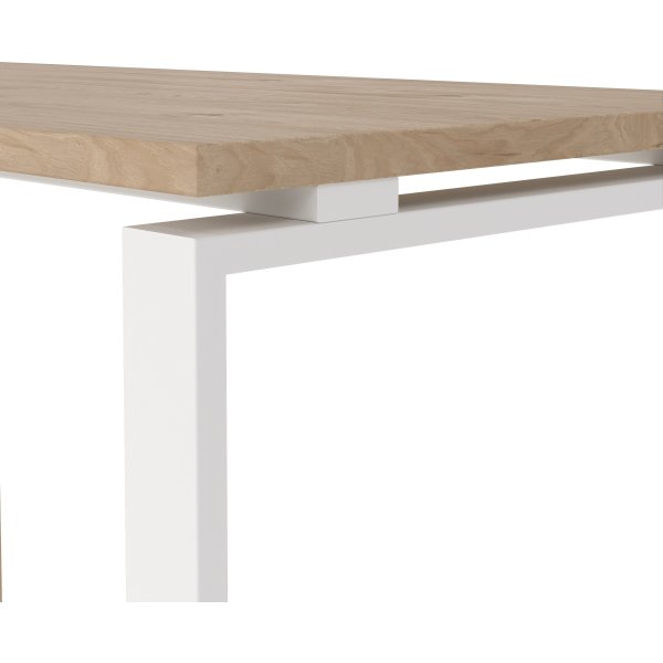 Small Officeline hjørneskrivebord 3 skuf, eg/hvid