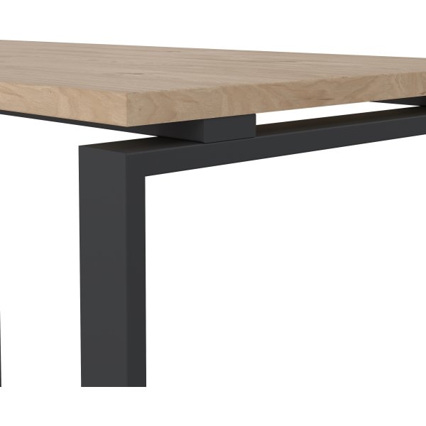 Small Officeline hjørneskrivebord 3 skuf, eg/grå