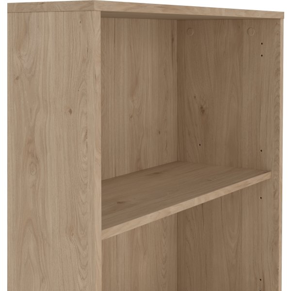 Small Officeline høj bogreol m/2 låger, hvid/eg