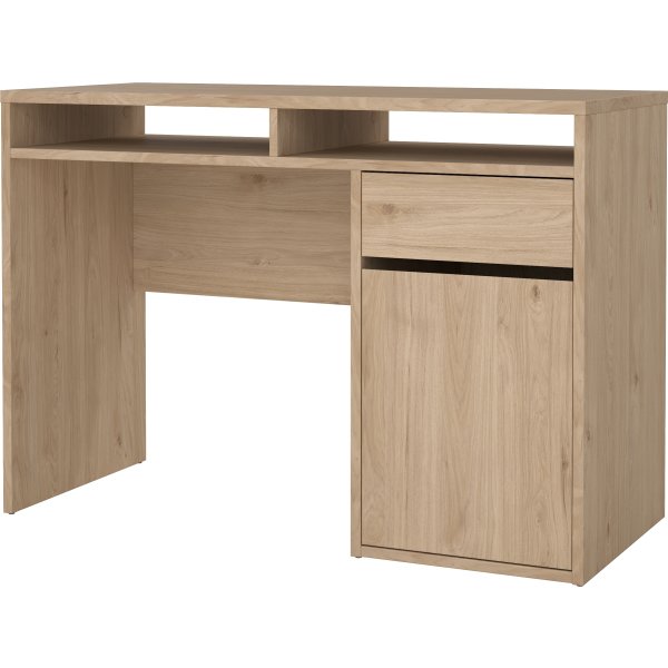 Small Officeline skrivebord 1 skab/1 skuffe, eg