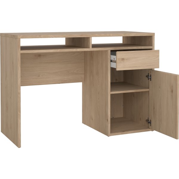 Small Officeline skrivebord 1 skab/1 skuffe, eg