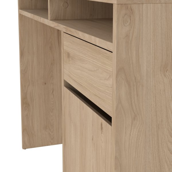 Small Officeline skrivebord 1 skab/1 skuffe, eg