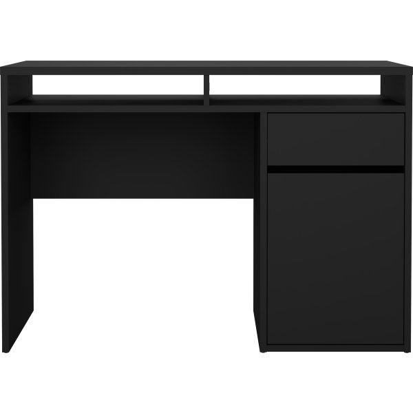 Small Officeline skrivebord 1 skab/1 skf, mat sort