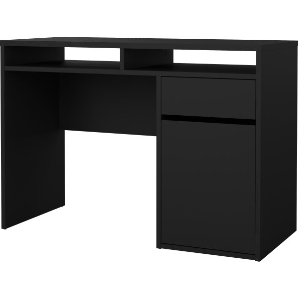 Small Officeline skrivebord 1 skab/1 skf, mat sort