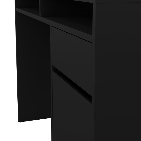 Small Officeline skrivebord 1 skab/1 skf, mat sort