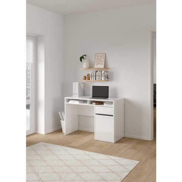Small Officeline skrivebord 1 skab/1 skuffe, hvid