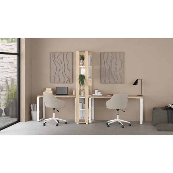 Small Officeline skrivebord 120x60 cm, eg/hvid