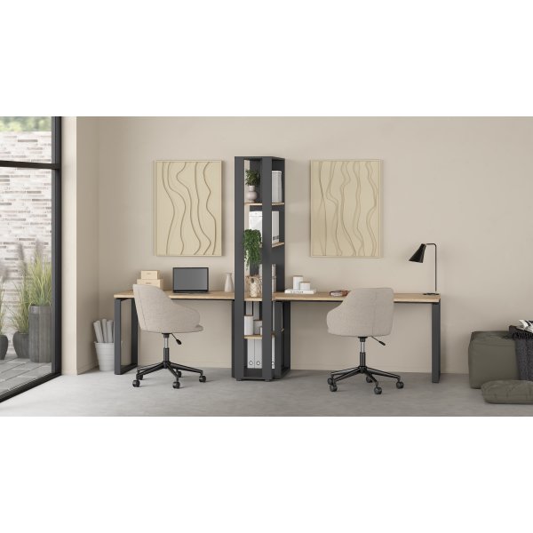 Small Officeline skrivebord 150x60 cm, eg/grå