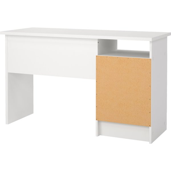 Small Officeline skrivebord 3 skuffer håndt., hvid