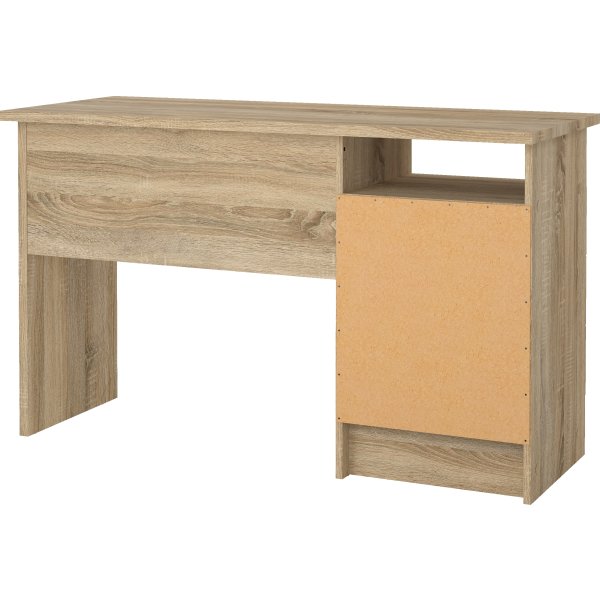 Small Officeline skrivebord 3 skuffer håndt., eg