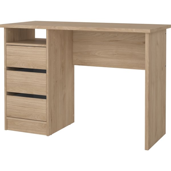 Small Officeline skrivebord 3 skuffer, eg