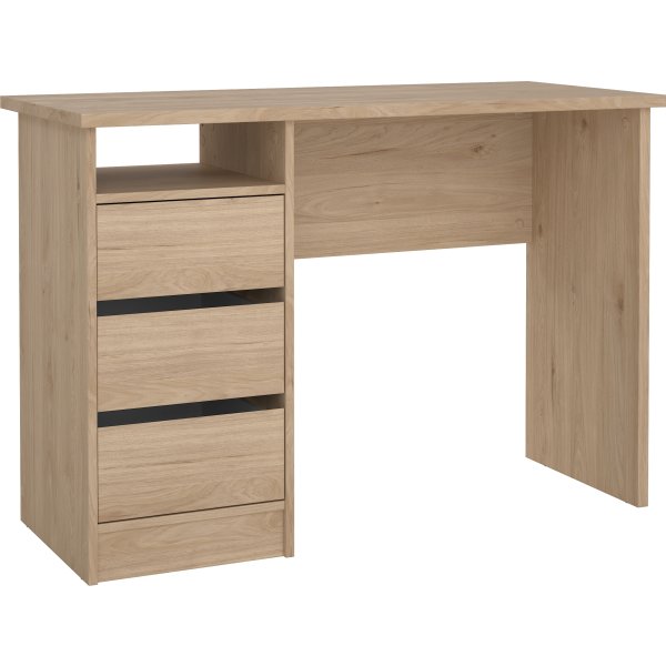 Small Officeline skrivebord 3 skuffer, eg