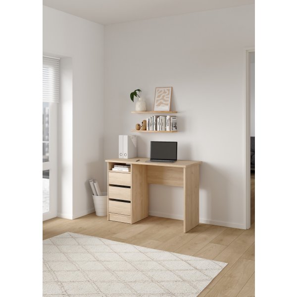 Small Officeline skrivebord 3 skuffer, eg