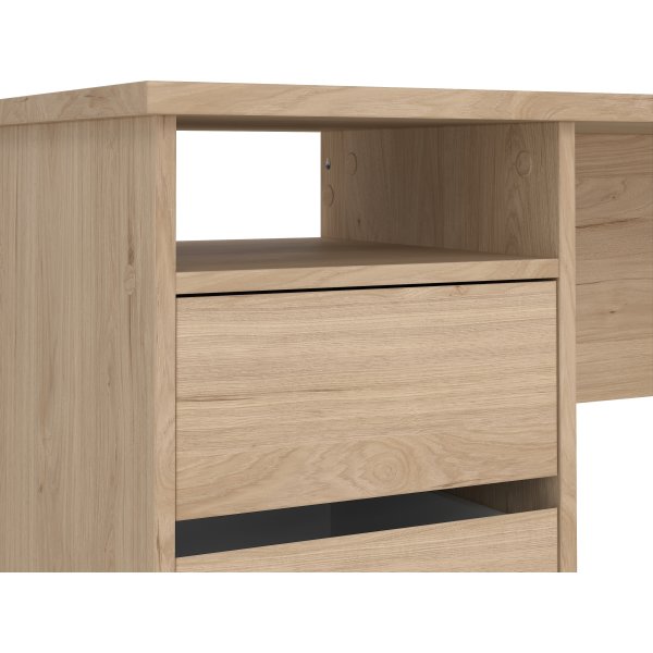 Small Officeline skrivebord 3 skuffer, eg