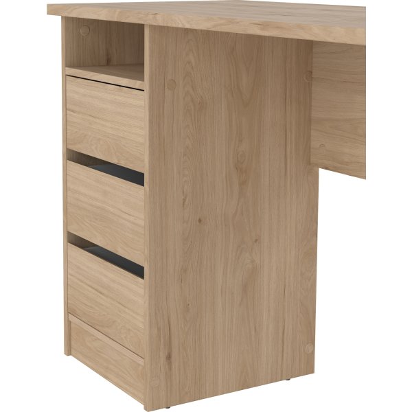Small Officeline skrivebord 3 skuffer, eg