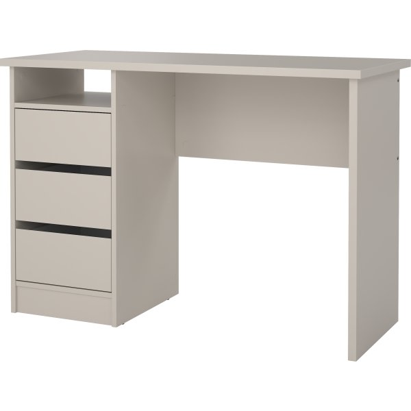 Small Officeline skrivebord 3 skuffer, gråbeige