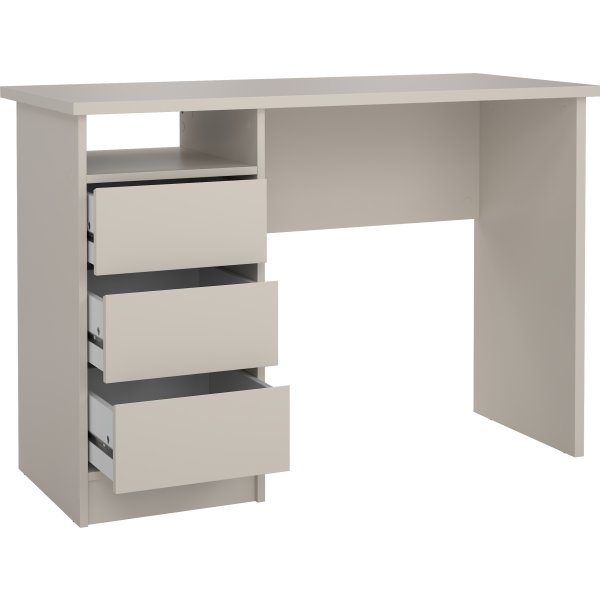 Small Officeline skrivebord 3 skuffer, gråbeige
