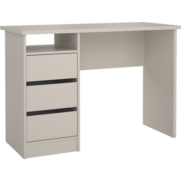 Small Officeline skrivebord 3 skuffer, gråbeige