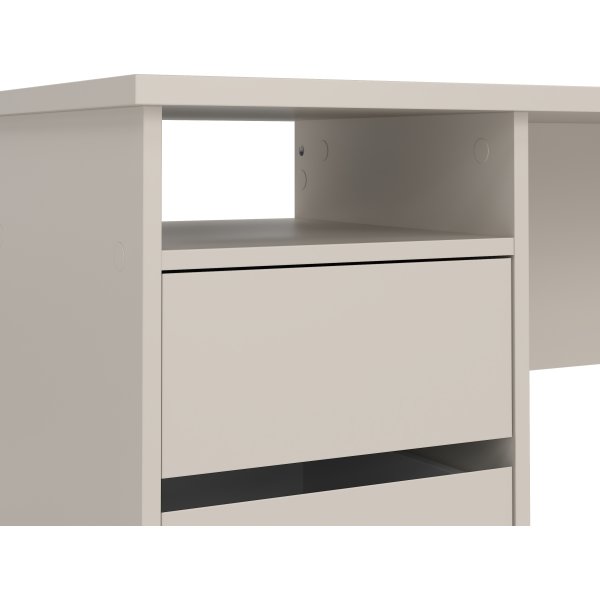 Small Officeline skrivebord 3 skuffer, gråbeige