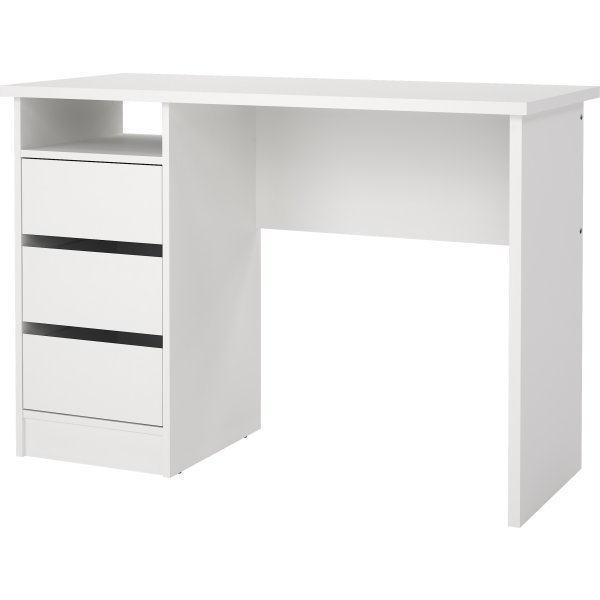 Small Officeline skrivebord 3 skuffer, hvid