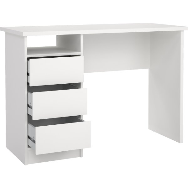 Small Officeline skrivebord 3 skuffer, hvid