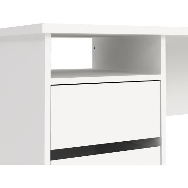 Small Officeline skrivebord 3 skuffer, hvid